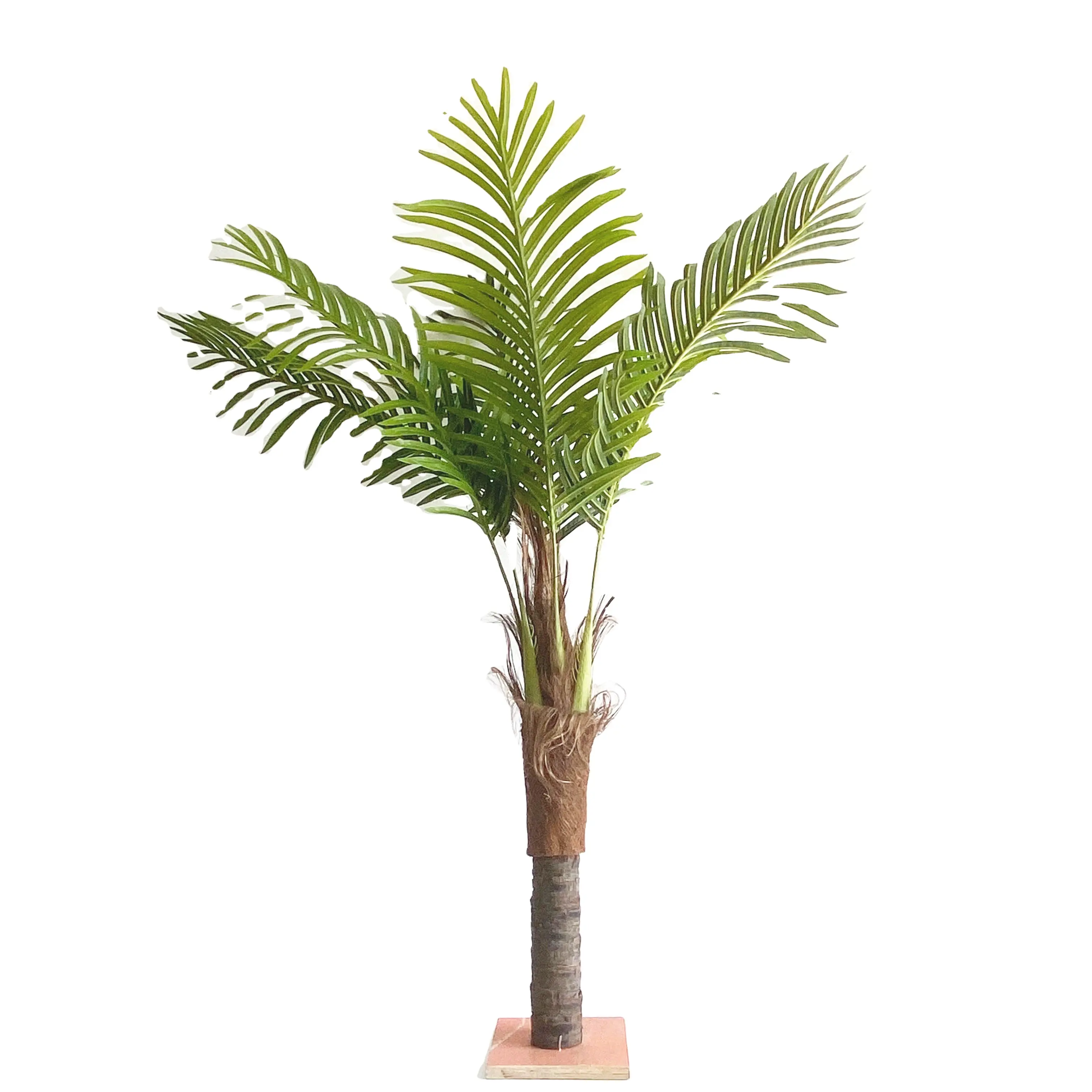 Fabbrica all'ingrosso di simulazione paesaggistica per interni all'aperto betel noce finta palma tropicale siam verde albero di cocco decorazione di piante