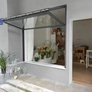 NUOXIN Vente en gros Fenêtre commerciale noire verticale pliante double vitrage Fenêtres pliantes en aluminium - Product Image 2