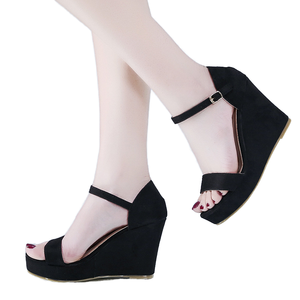 New Summer Autumn Spring Outdoor Breathable Fashion Trend Suede Slip-On <b>Platform</b> Wedge Thick-soled Women Korean Large Size - Product Image 1