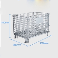 Panier en fil de fer robuste pour l'agriculture japonaise, conception détachable durable avec roues, équipement de transport et de stockage