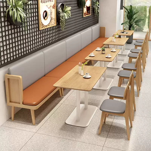 Mesa y Sillas de Madera Maciza Personalizadas para Restaurante, Bar, <span class=keywords><strong>Buffet</strong></span>, con Diseño Creativo de Doble Temática Musical y de Ocio - Product Image 1