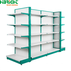 Étagère de présentation pour supermarché en métal et bois, unité de rayonnage gondole pour magasin de détail, supermarché et épicerie - Product Image 4