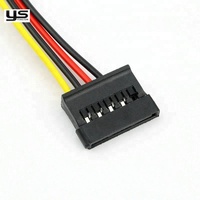 Cable divisor Molex a SATA, adaptador de alimentación dual de 4 pines IDE macho a 15 pines hembra, cable divisor en Y para alimentación de unidades HDD y SSD, nuevo