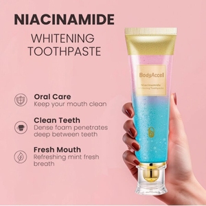 Crema Dental Blanqueadora con Niacinamida BodyAccel para Refrescar el <span class=keywords><strong>Aliento</strong></span>, Eliminar Manchas, Dientes Amarillos y <span class=keywords><strong>Mal</strong></span> <span class=keywords><strong>Aliento</strong></span> al por Mayor - Product Image 5