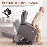 Fauteuils élévateurs mobiles Fauteuil inclinable en cuir électrique inclinable à plat avec fonctions de massage chauffantes