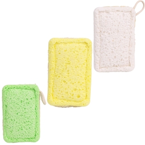 Éponge à vaisselle en coton de pulpe de bois pour le nettoyage de la cuisine, en forme de tranches de loofah - Product Image 1