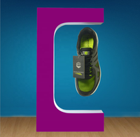 Porte-chaussures à fermeture magnétique, en métal magnétique, présentoir rotatif, pour magasin ou au détail, baskets