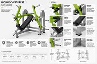 Machine de presse inclinée à charge libre pour l'entraînement des pectoraux supérieurs – Équipement de fitness pour salle de sport
