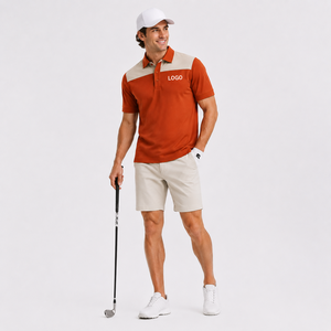 Polo de Golf Personalizado con Logotipo para Hombre, Bloques de Color, Contraste en el Pecho, Manga Corta, Tejido de Punto, Marca Privada, Fabricante OEM ODM - Product Image 2