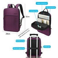 Offre Spéciale 15.6 pouces sac à dos en nylon pour femmes grande capacité extensible avec fermeture à glissière étanche Durable pour les déplacements sur le campus