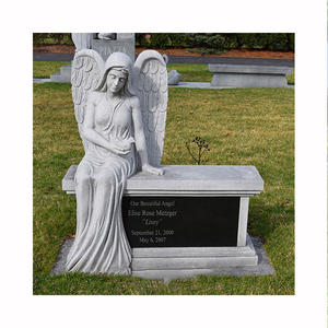 Современный дизайн по индивидуальному заказу резьба по камню гранитные надгробия сидящий Ангел мраморные надгробия и памятники для продажи - Product Image 2