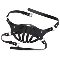 Masque en cuir PU punk pour cosplay de fête, produits pour adultes, équipement de bondage sexy, masque pour femmes, accessoires de mode