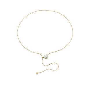 Collar con Colgante de Moda, Acero Inoxidable 316L, Baño de Oro PVD, Forma de Corazón, Cadena Ajustable, Joyería Sostenible y Resistente - Product Image 1