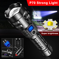 Lampe torche LED puissante à longue portée, tactique, super lumineuse, pour la défense personnelle, le camping et les activités professionnelles