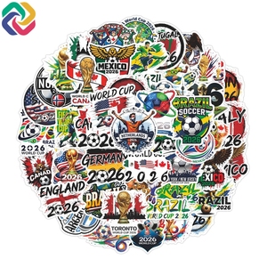 Autocollants événementiels de la Coupe du Monde de Football 2026 au Brésil, Tatouages temporaires imperméables en PVC imprimés UV avec vernis, Étiquettes de stars du sport - Product Image 1