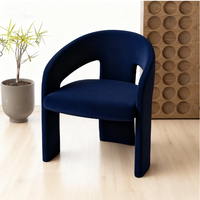 Fauteuil d'appoint moderne minimaliste nordique de luxe personnalisé, confortable, rembourré en velours, pour la maison, le bureau, le salon