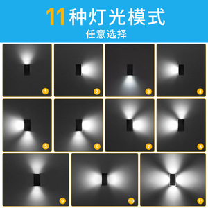 <b>Solar</b> Wall Lamp Square Polycarbonate Diffuser 12V LED Outdoor <b>Lighting</b> For Garden Fence Decor - Product Image 4