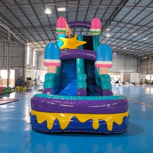 Tobogán Acuático Inflable de Tiburón de 18 Pies, Tobogán Individual con <span class=keywords><strong>Piscina</strong></span>, Castillo Inflable con Tobogán para Fiestas al Aire Libre - Product Image 1