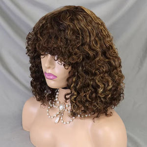 Black friday Wear Ready Go Glueless Short Bob Perruque 4/27 Highlight Brésilien Water Wave Pré-Plumé 99J Noir <span class=keywords><strong>Cheveux</strong></span> Humains Lace Bang - Product Image 3