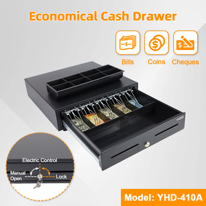 Cajón de Efectivo Metálico Compacto para Punto de Venta, Ahorra Espacio, 5 Ranuras para Billetes, 8 Ranuras para Monedas, para Supermercado, Comercio Minorista, Restaurante - Product Image 6