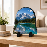 Ardoise de sublimation vierge SH03 de 15*20 cm avec support pour motifs imprimés DIY