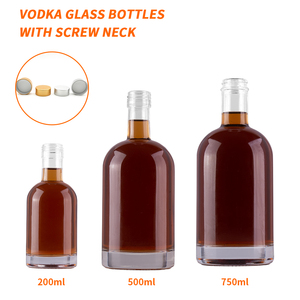 ขวดแก้วทรงกลมใสปิดผนึกขนาด1000มล. สำหรับวอดก้าวิสกี้เตกีล่าจินรัมบรั่นดี - Product Image 2