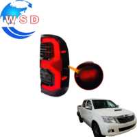 2pcs ABS Fumée Noir LED Tial Lights Feu Arrière de Voiture pour TOYOTA HILUX VIGO 2008-2012 Autres Accessoires Extérieurs