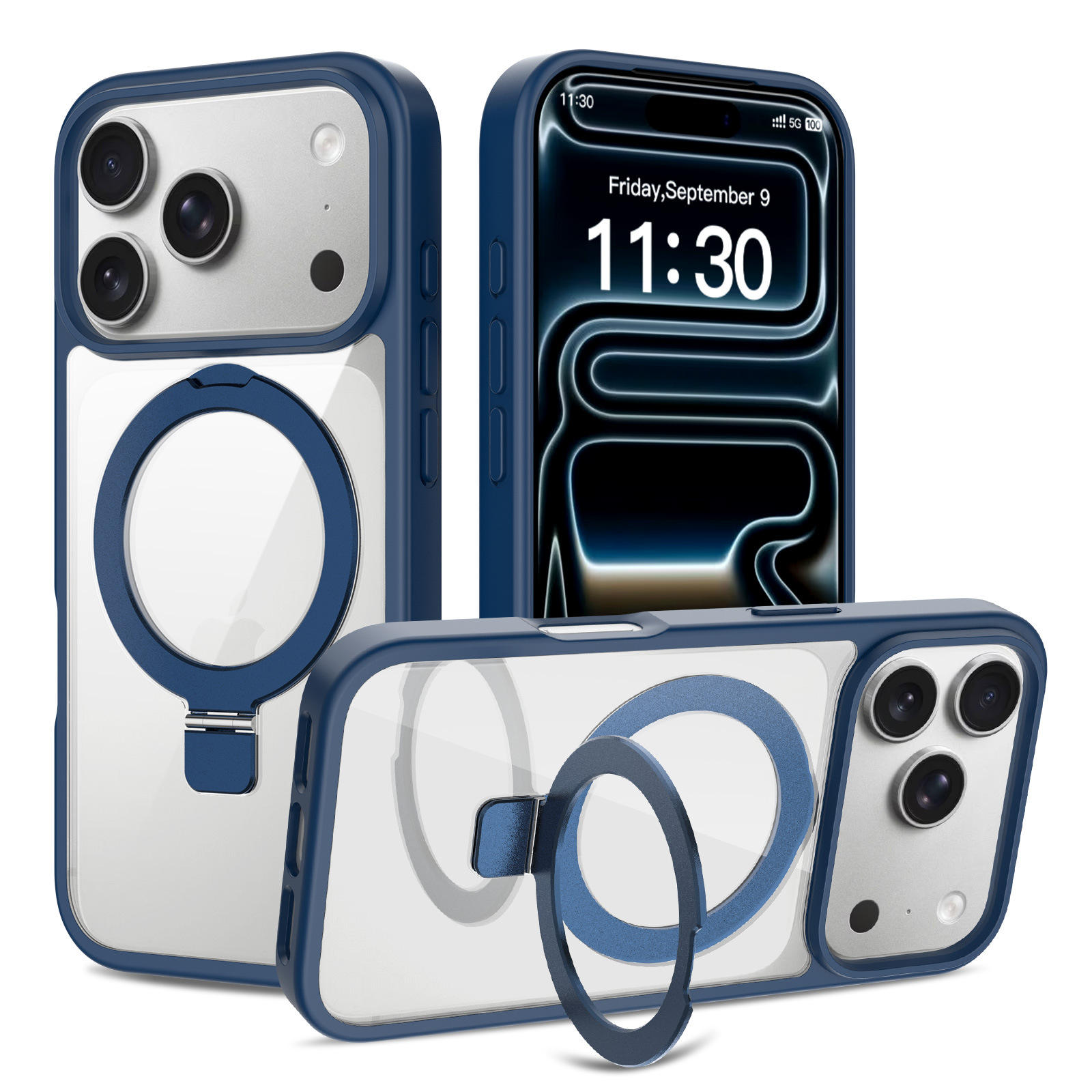 Bleu profond transparent