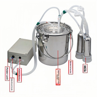 Máquina de Ordeño Pulsatoria Motorizada de Acero Inoxidable 304 para Uso Agrícola WF, de Alta y Baja Presión, Voltaje Personalizable, 1 Año de Garantía para Vacas