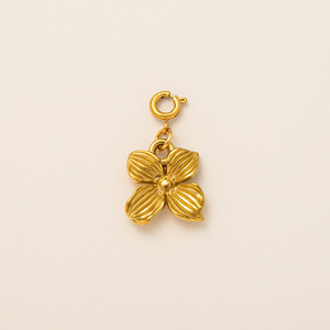 สร้อยคอจี้สแตนเลสสตีลลายหัวใจชุบทอง 18K ประดับเพชรซิคอนรูปใบโคลเวอร์และปลาสำหรับทำเครื่องประดับ - Product Image 6