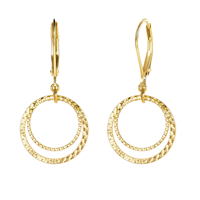 Boucles d'oreilles pendantes géométriques en tungstène avec fermoir à levier, cercle en or rose, pour femme, minimalistes, pour mariage/événements formels