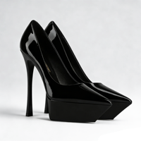 Chaussures pour femmes, escarpins noirs à bout pointu, talon aiguille super haut, style européen et américain sexy, parfaits pour les événements de défilé et les hôtesses