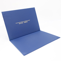 Carpeta de Presentación de Papel con Logotipo en Lámina Dorada Personalizada 2026, A4 8.5x11 11x14, Porta Diplomas y Certificados