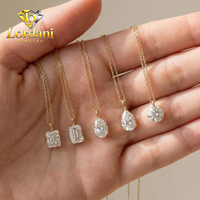 Ожерелье с выращенными в лаборатории бриллиантами IGI, золото 18K/14K, 0.5-3 карата, DEF VVS, кулон в форме груши, овала, сердца, круга, изумруда, ожерелье с выращенными в лаборатории бриллиантами