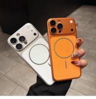 Étui magnétique d'origine pour téléphone 17/16/15/14 Pro Max avec coque arrière et cadre d'objectif