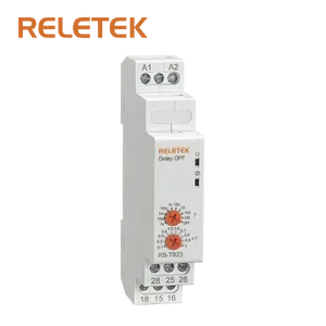 RELETEK Mini module de temporisation relais blanc 50/60HZ AC/DC12-240V 16A temporisation réglable RS-TB14-16/RS-TB24-16