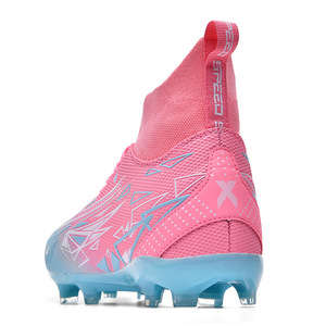 Zapatos de Fútbol para Hombre, Parte Superior Sintética de Caña Alta, Forro de Malla, Suela de Goma, Entresuela de EVA, Color Blanco, Azul y Negro, Tacos de Fútbol para Verano - Product Image 5