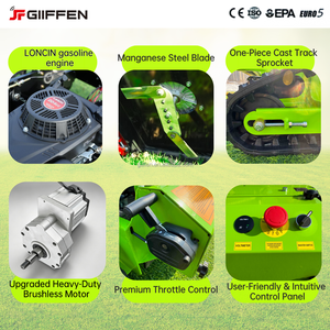 Free Shipping 9HP 16HP Remote Control Grass Cutter Mini RC Robot Lawn Mower with Snow <strong>Plow</strong> - Product Image 4