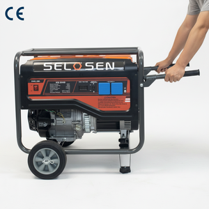 Générateur d'énergie portable SELOSEN 5500W, générateur à essence 5,5 kW à démarrage manuel/électrique pour la maison et le camping - Product Image 1