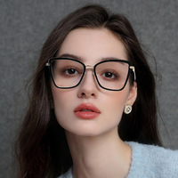 Lunettes de vue photochromiques œil de chat en métal pour femmes 2025, anti-lumière bleue, monture optique classique, haute qualité, tendance