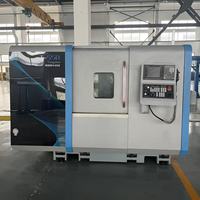 Tour CNC à banc incliné TSINGZIWA T55D, 2 axes, tourelle porte-outils Mitsubishi à 12 positions, machine à tournage de métaux