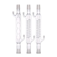 Condenseur en verre borosilicate pour laboratoire, condenseur en verre enroulé droit à bulbe