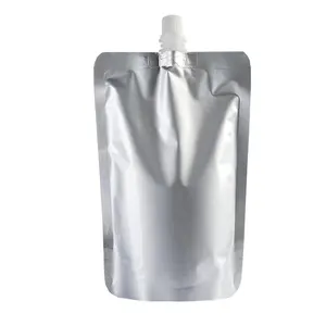 Pack de mode moins cher prix refermable sacs en papier d'aluminium confiture emballage alimentaire pochette debout vin rouge Doypack pochette à bec