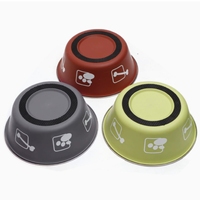 Gamelle et abreuvoir pour chien en acier inoxydable et plastique, étanche, double matériau, mignonne, antidérapante pour usage extérieur/intérieur