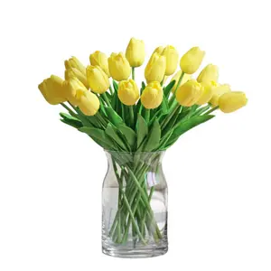 Buquê de noiva decoração de casamento, beleza, toque de seda, flor artificial, tulipa para decoração de casa e jardim, venda imperdível