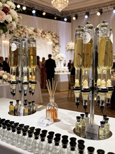 375ml/500ml Rotatable Circle Manual Perfume Bar Display Stand Dispenser with 6 Pump Head Distributor Filling <strong>Machine</strong> <strong>Oil</strong> - Product Image 6