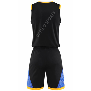Uniformes de baloncesto sin mangas de secado rápido, venta al por mayor, conjunto de uniformes de baloncesto, conjuntos de uniformes de baloncesto reversibles para jóvenes personalizados - Product Image 5
