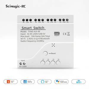 TUYA <span class=keywords><strong>Rele</strong></span>-módulo inalámbrico de Control remoto, receptor RF, relé de bloqueo automático, 4 canales, AC85V, 220V, 250V, interruptor inteligente, <span class=keywords><strong>Wifi</strong></span> - Product Image 6