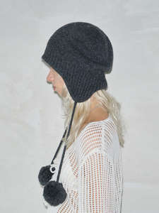 Gorro de lana tejido con protección cálida para las orejas, estilo Lei Feng, gorro de aviador Guima para mujer - Product Image 5