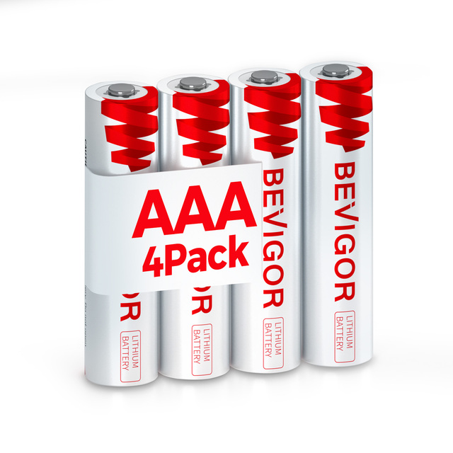 4-Pack Cylindrical Primary 1.5V 1100mAh AAA Lithium Ion Iron Phosphate Battery Cells Lithium Battery Pack